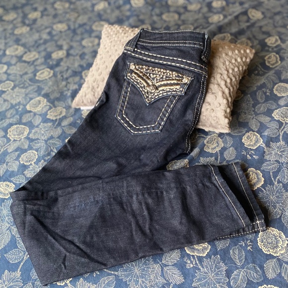 Miss Me Straight Leg Dark Denim Jeans size 26 with 31 inch inseam. - Picture 1 of 9